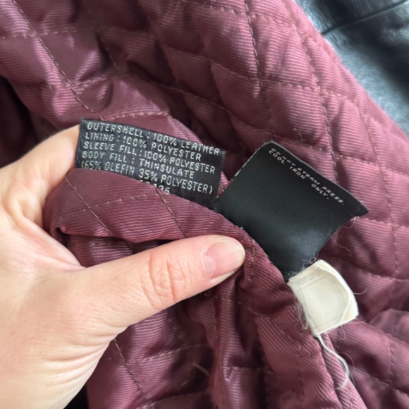 Vintage 90s Wilsons Leather Black Hip Length Zip Jacket with Belt | Size XL - Picture 8 of 10